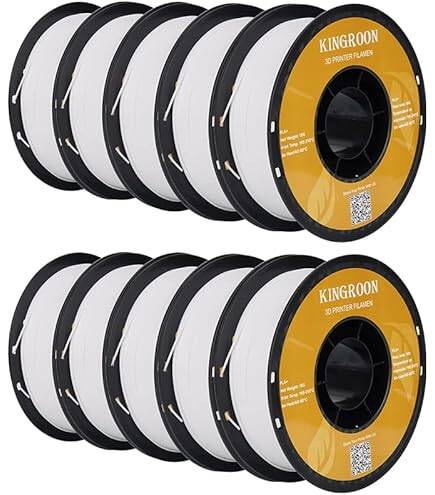 [10 Adet] Kingroon Beyaz PLA Filament 1.75 mm 1000gr - 1