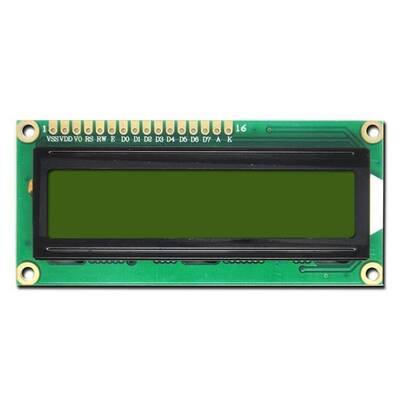 2x16 LCD Karakter Ekran Modülü - I2C Modülsüz - Yeşil - 1