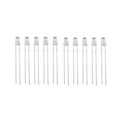 3mm Beyaz Led Paketi - 10 Adet - Maker Fabrika