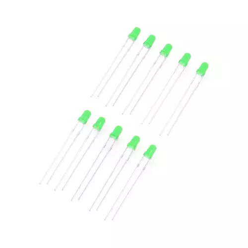 3mm Yeşil Led Paketi - 10 Adet - 1