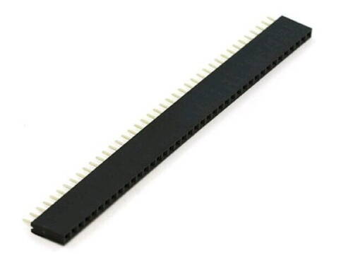 1x40 Pin 2.54 mm Dişi Header - Siyah - 1
