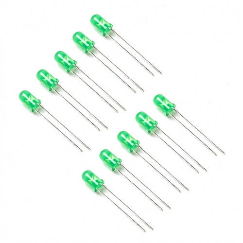 5mm Yeşil Led Paketi - 10 Adet - 1