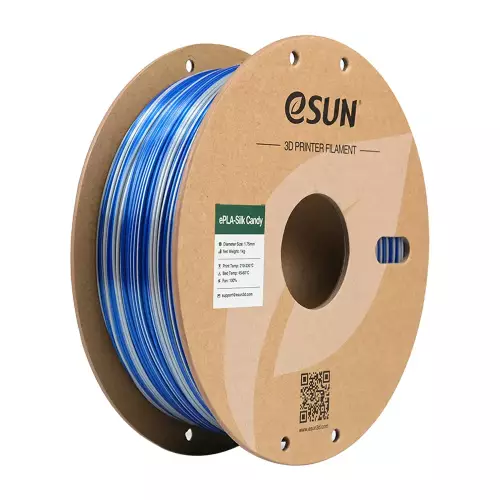 Esun Gümüş - Mavi ePLA-Silk Candy Filament 1.75 mm 1000gr - 1