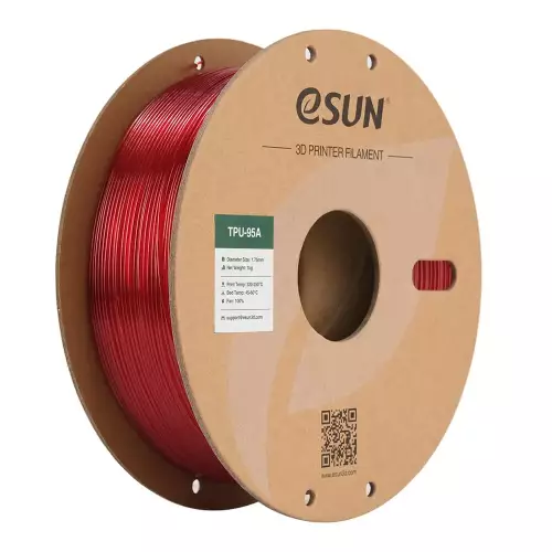 Esun Transparan Kırmızı Filament 1.75 mm 1000gr - 1