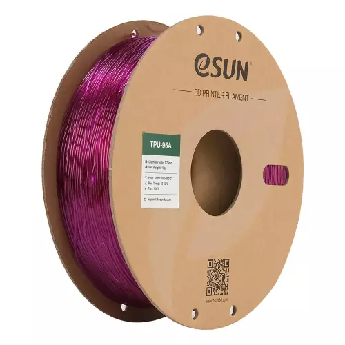 Esun Transparan Mor TPU-95A Filament 1.75 mm 1000gr - 1