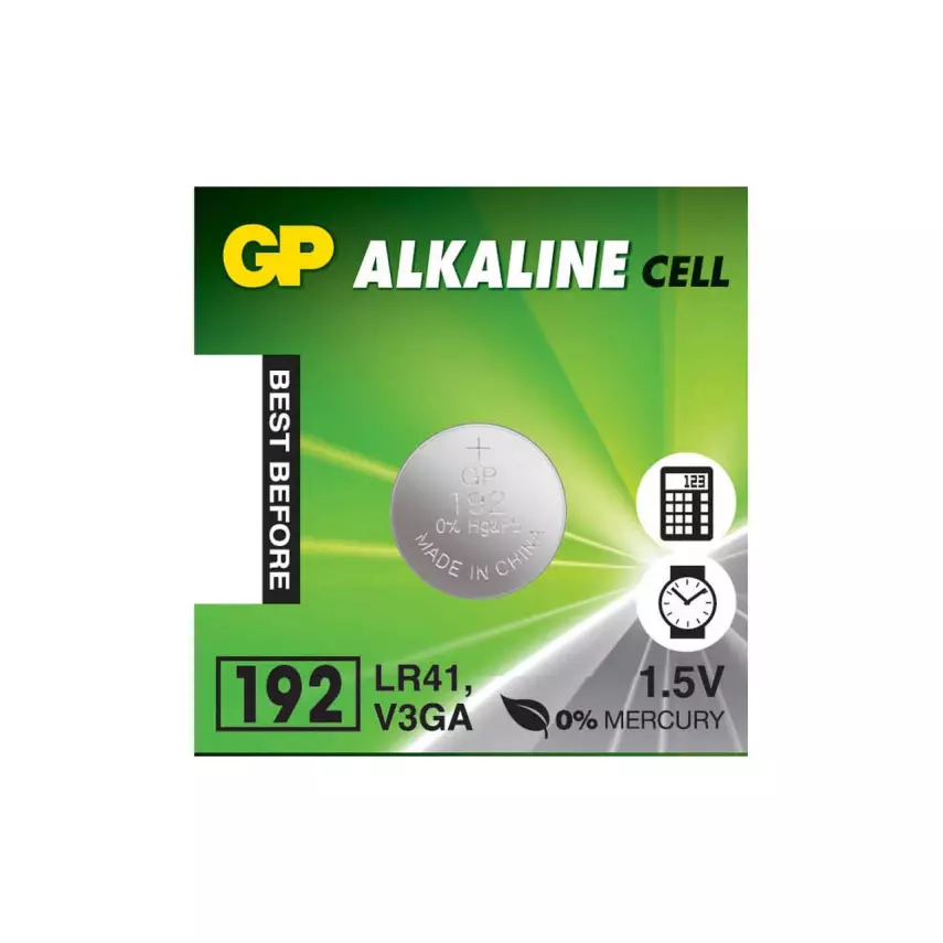 GP LR41 392A Alkani Düğme Pil - 1
