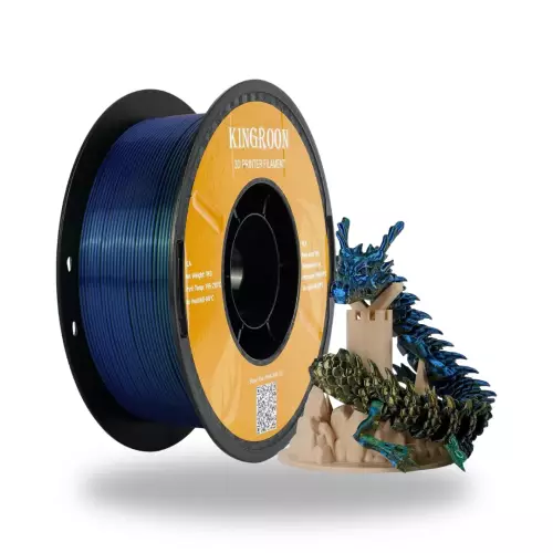 Kingroon 3 Renk Altın - Mavi - Yeşil PLA Silk Filament 1.75 mm 1000gr - 1