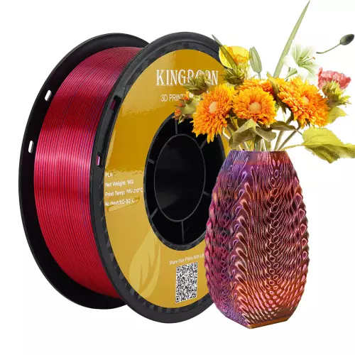 Kingroon 3 Renk Kırmızı - Altın - Mavi PLA Silk Filament 1.75 mm 1000gr - 1