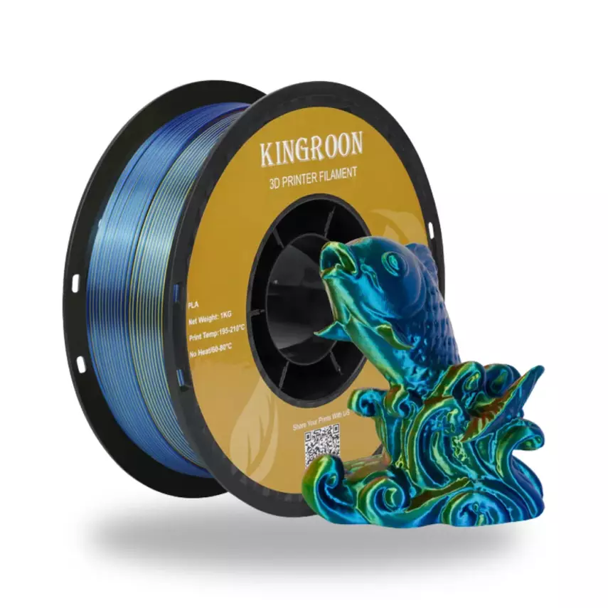 Kingroon 3 Renk Kırmızı - Sarı - Mavi PLA Silk Filament 1.75 mm 1000gr - 1