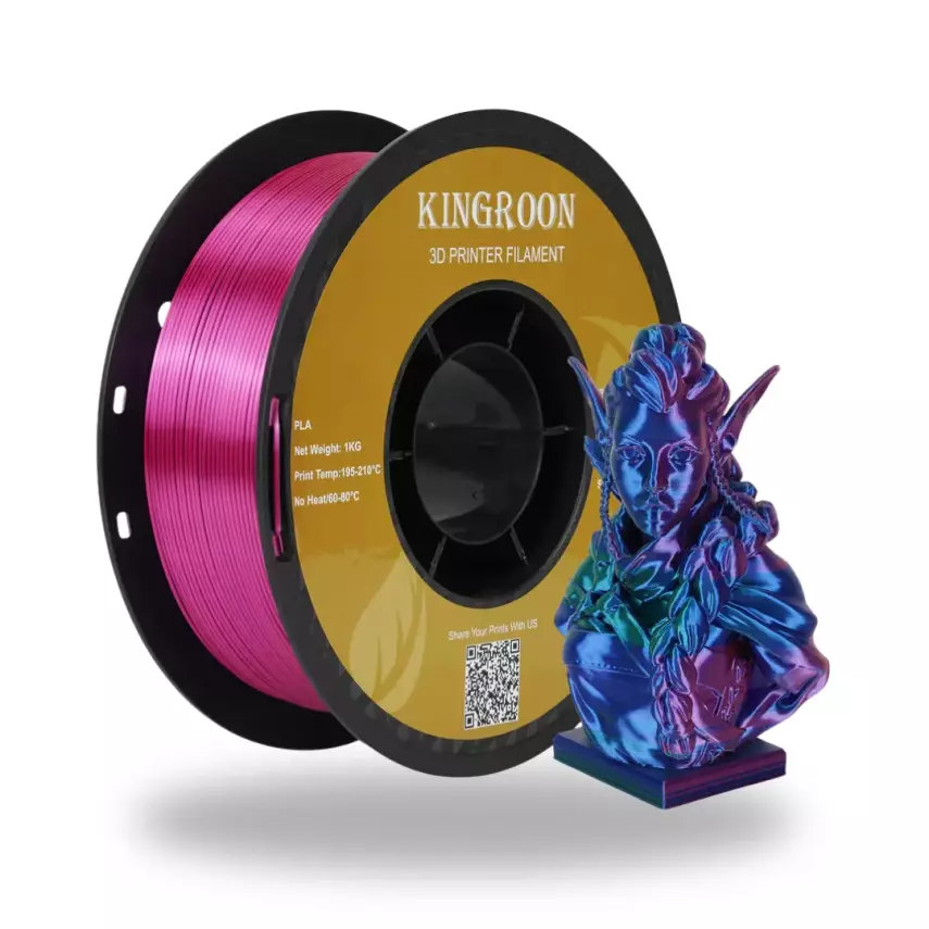 Kingroon 3 Renk Kırmızı - Yeşil - Mavi PLA Silk Filament 1.75 mm 1000gr - 1