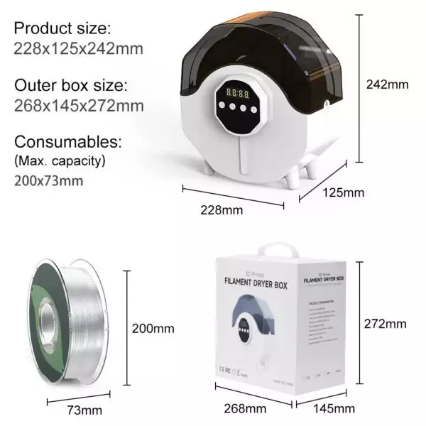 Kingroon 3D-X2 Filament Kurutucu - 5