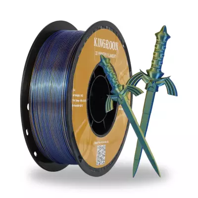 Kingroon Çift Renk Altın - Mavi PLA Silk Filament 1.75 mm 1000gr - 1