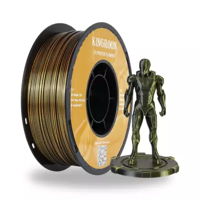 Kingroon Çift Renk Altın - Siyah PLA Silk Filament 1.75 mm 1000gr - 1