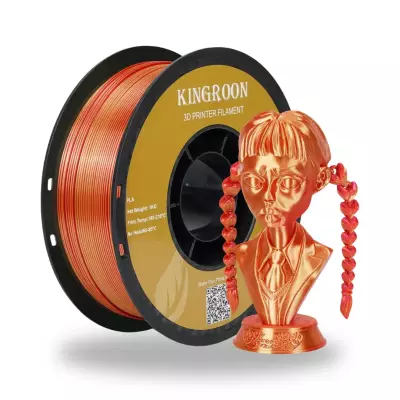 Kingroon Çift Renk Kırmızı - Altın PLA Silk Filament 1.75 mm 1000gr - 1