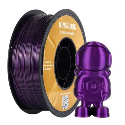Kingroon Çift Renk Siyah - Kırmızı&Gül PLA Silk Filament 1.75 mm 1000gr - Kingroon