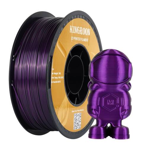 Kingroon Çift Renk Siyah - Kırmızı&Gül PLA Silk Filament 1.75 mm 1000gr - 1