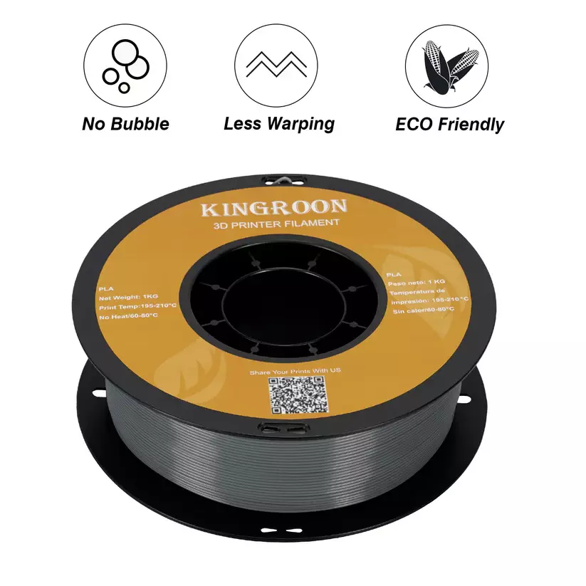 Kingroon Gri PLA Filament 1.75 mm 1000gr - 2