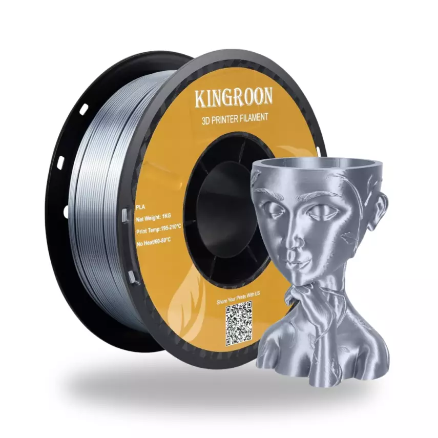 Kingroon Gümüş PLA Silk Filament 1.75 mm 1000gr - 1
