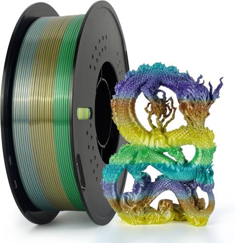 Kingroon Rainbow PLA Silk Gökkuşağı Forest Filament 1.75 mm 1000gr - 1