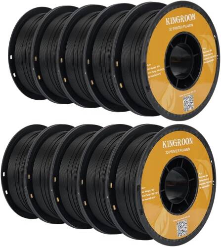 [10 Adet] Kingroon Siyah PLA Filament 1.75 mm 1000gr - 1