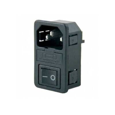 Kulaksız Power Soketi - Erkek - Sigorta Yuvalı - Anahtarlı - Maker Fabrika