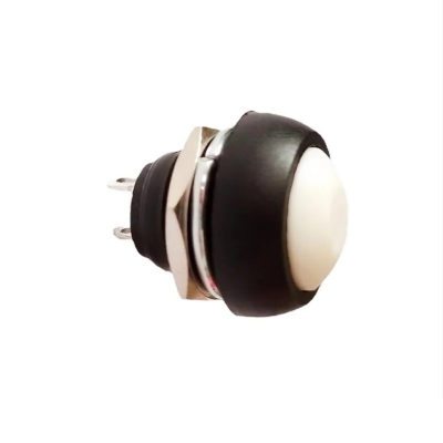 PBS-33B Push Buton Oval - Beyaz - Mantar Buton - Maker Fabrika