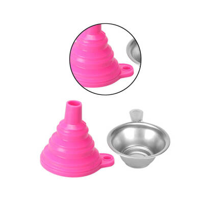 SLA 3D Yazıcı Reçine Süzgeç ve Silikon Huni - Pembe - Maker Fabrika