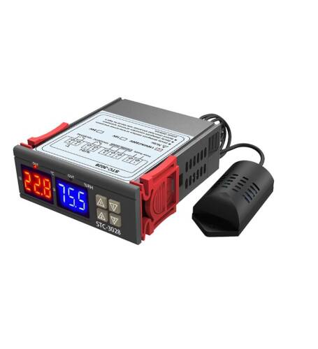 STC-3028 Dijital Sıcaklık Nem Ölçer Termostat AC110-220V 10A - 1